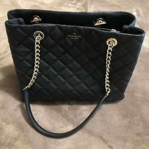 Kate Spade Quilted Black Handbag- Preowned Like New